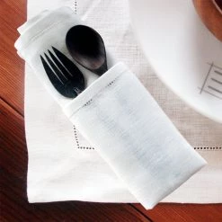 Vendor-unknown Kitchen FLAXBURY 100% Organic Linen Hemstitched Placemats & Napkins