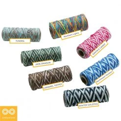 Twines DIY 6-Strand Unwaxed Dyed Rainbow Hemp Twine