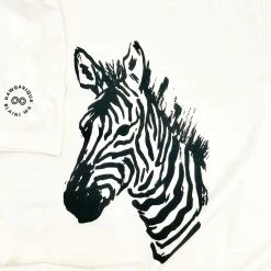 T-Shirts PUREVALLEY 100% Organic Prima Cotton Printed T-Shirt - Zebra (Unisex) Tops