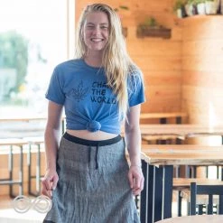 T-Shirts PUREVALLEY 100% Organic Prima Cotton T-Shirt (Unisex) - Changing The World