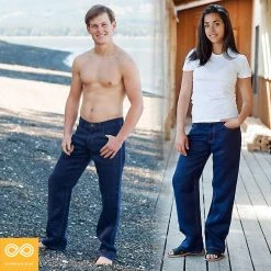 Vendor-unknown Saint Germain Slim Straight 100% Hemp Jeans Bottoms