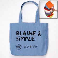 Vendor-unknown Printed Tees & More Turin Organic Hemp Bag ('Blaine & Simple')