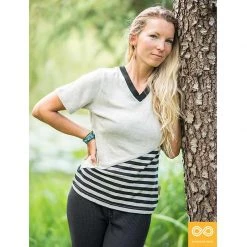 T-Shirts AUVERGNE V Neck 100% Organic Hemp Tee Tops