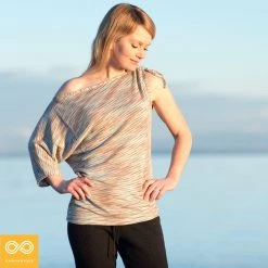 Vendor-unknown TIGRESS Off-Kilter Hemp Blouse