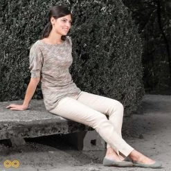 Vendor-unknown TIGRESS Off-Kilter Hemp Blouse