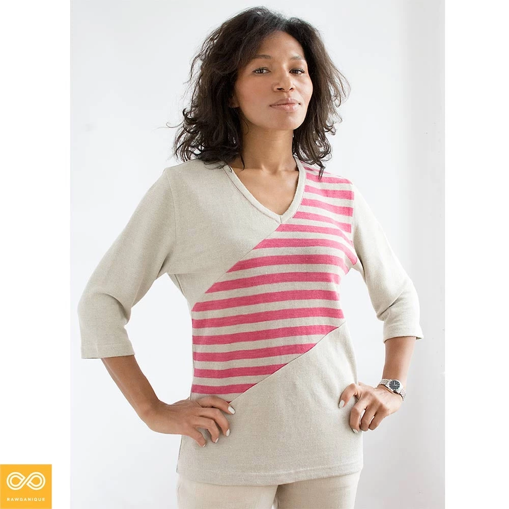 Vendor-unknown Women KEW GARDENS V-Neck 100% Hemp Blouse (3/4 Sleeves) 6 Vendor-unknown Women KEW GARDENS V-Neck 100% Hemp Blouse (3/4 Sleeves)