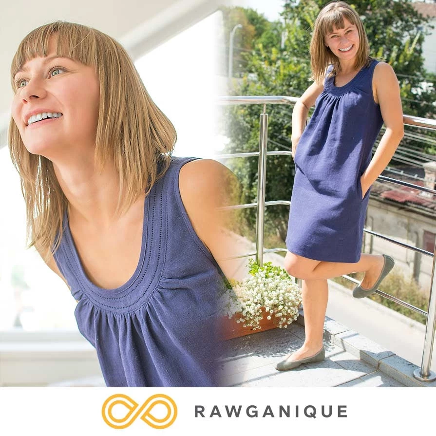 Vendor-unknown SUMMER BREEZE 100% Organic Hemp Dress (Hemstitched Neckline, With Pockets) Dresses 8 Vendor-unknown SUMMER BREEZE 100% Organic Hemp Dress (Hemstitched Neckline, With Pockets) Dresses