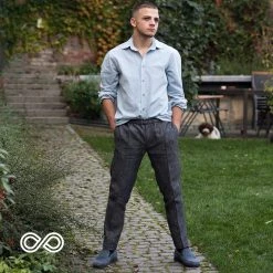 Vendor-unknown PARK PLACE 100% Organic Cotton Long-Sleeve Dress Shirt Men