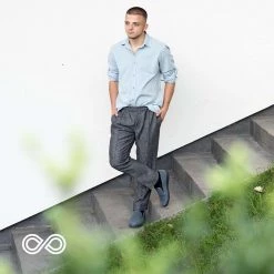 Vendor-unknown PARK PLACE 100% Organic Cotton Long-Sleeve Dress Shirt Men