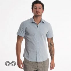 Vendor-unknown MILL BAY 100% Organic Cotton Short-Sleeve Dress Shirt