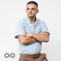 Vendor-unknown MILL BAY 100% Organic Cotton Short-Sleeve Dress Shirt