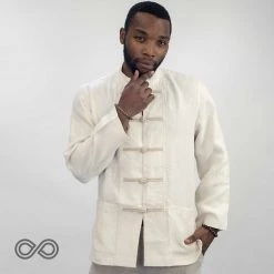 Vendor-unknown HILL TRIBE Kung Fu Collar Hemp Shirt (Long-sleeved) (Unisex) 10 Vendor-unknown HILL TRIBE Kung Fu Collar Hemp Shirt (Long-sleeved) (Unisex)