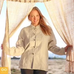 Vendor-unknown HILL TRIBE Kung Fu Collar Hemp Shirt (Long-sleeved) (Unisex) 8 Vendor-unknown HILL TRIBE Kung Fu Collar Hemp Shirt (Long-sleeved) (Unisex)