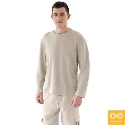Vendor-unknown Oxfordshire Long-sleeve 100% Hemp T-Shirt (Discontinued) Offers