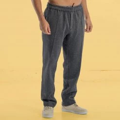 Vendor-unknown Men REDMOND 100% Organic Cotton Fleece Flex Waist Jogger Pants (With Zipper)