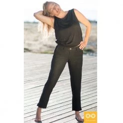 Vendor-unknown Bottoms Bond Street 4/5 Hemp Dress Pants Slacks