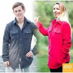 Vendor-unknown REVELSTOKE Unisex Organic Cotton Fleece Jacket (Discontinued) Tops