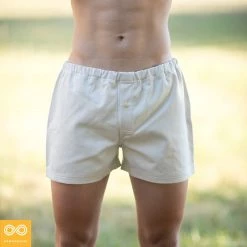 Vendor-unknown WHITBY 100% Organic Cotton Twill Boxers (OC Thread, Nut Button) Men