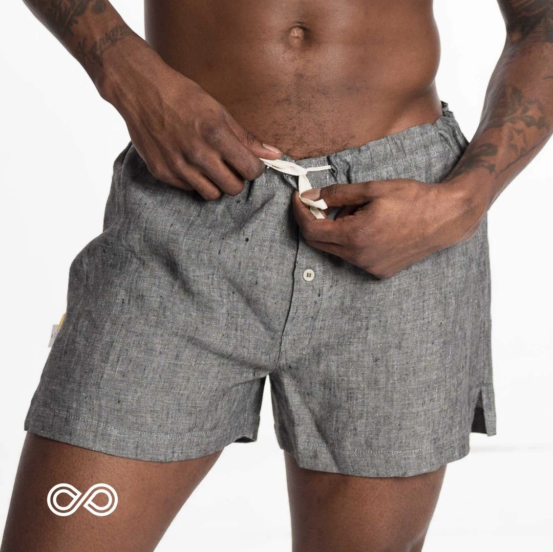 Vendor-unknown Men GREENWICH Elastic-free 100% Organic Hemp Boxers Woven (OC Thread, Nut Button) 17 Vendor-unknown Men GREENWICH Elastic-free 100% Organic Hemp Boxers Woven (OC Thread, Nut Button)