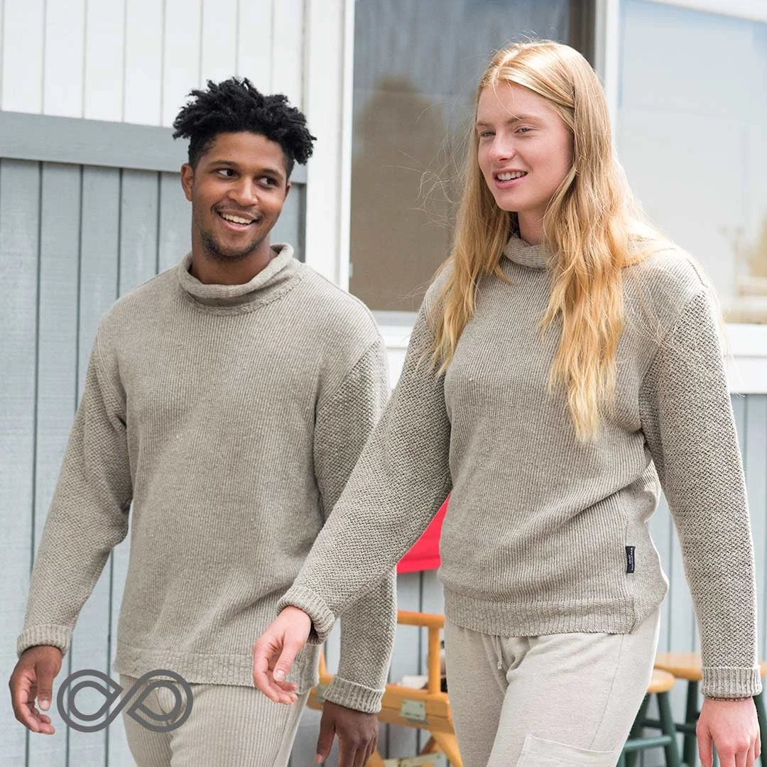 Vendor-unknown Warmwear & Outerwear CHAMONIX Roll-Top 100% Hemp Sweater (Unisex) 4 Vendor-unknown Warmwear & Outerwear CHAMONIX Roll-Top 100% Hemp Sweater (Unisex)