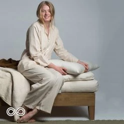 Vendor-unknown APPALACHIA Unisex Organic Cotton Pajamas Pecan Praline (Colorgrown Striped) Lingerie & Sleepwear