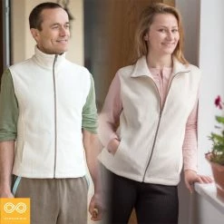 Vendor-unknown Warmwear & Outerwear LAKE TAHOE 100% Organic Cotton Fleece Zippered Vest (2 Pockets) (Unisex)