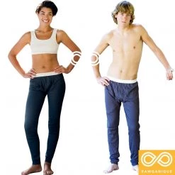 Vendor-unknown Organic Cotton Ribbed Knit Long Johns