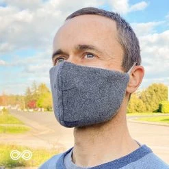 Vendor-unknown PURCELL 2-Layer Organic Cotton Fleece & Jersey Face Mask Mouth Mask (One Elastic)