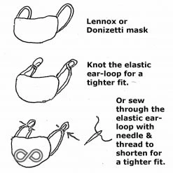 Vendor-unknown LENNOX Organic Cotton Face Mask Mouth Mask With Elastic (Washable) Face Coverings