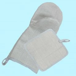 Vendor-unknown LOCH MARON Organic Hemp Pot Holder (100% Organic Cotton Fill) (No Polyester, No Fire Retardants, No Plastic, OC Thread) Kitchen