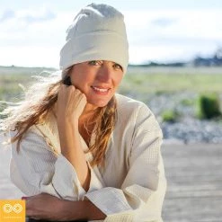 Vendor-unknown EVEREST Reversible 100% Organic Cotton Fleece Warm Winter Ski Hat Beanie (No Polyester, No Plastic) Warmwear & Outerwear