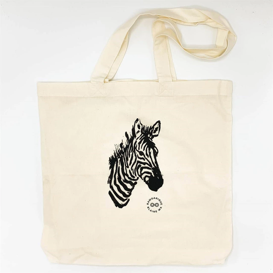 Vendor-unknown Printed Tees & More CLOVERDALE 100% Organic Cotton Shopping Bag Made In USA - Zebra (Plastic-free) 2 Vendor-unknown Printed Tees & More CLOVERDALE 100% Organic Cotton Shopping Bag Made In USA - Zebra (Plastic-free)