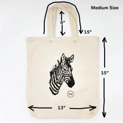 Vendor-unknown Printed Tees & More CLOVERDALE 100% Organic Cotton Shopping Bag Made In USA - Zebra (Plastic-free) 6 Vendor-unknown Printed Tees & More CLOVERDALE 100% Organic Cotton Shopping Bag Made In USA - Zebra (Plastic-free)