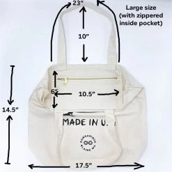 Vendor-unknown CLOVERDALE 100% Organic Cotton Shopping Bag Made In USA - Orca Printed Tees & More