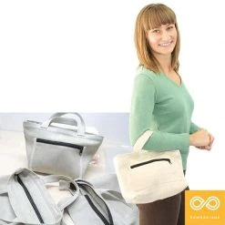 Vendor-unknown SYDNEY 100% Organic Hemp Clutch Tote (With Shoulder Strap) (12x9x3.5) (Plastic-free)