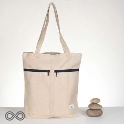 Vendor-unknown ShoesBags&More STOCKHOLM Hemp Travel Tote / Personal Carryon Bag (15.5x15.5x3.5) (Plastic-free)