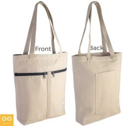 Vendor-unknown ShoesBags&More STOCKHOLM Hemp Travel Tote / Personal Carryon Bag (15.5x15.5x3.5) (Plastic-free)