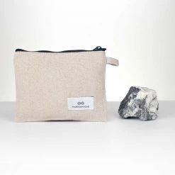 Vendor-unknown Heigl Hemp Stiff Canvas Zippered Pouch Bag (Cars, Bills, Change) (~5.5" X 4.25")