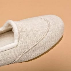 Shoes Women’s Footwear SNOW WHITE Handmade Hemp Ballet Flats (Lined With 100% Organic Cotton Fleece)