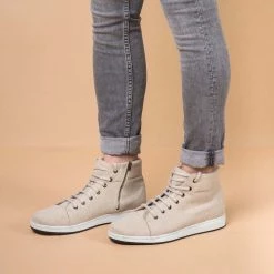 Shoes GENEVA Hemp High Top Sneakers Zipper (Men's & Women's Sizes)