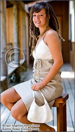 Vendor-unknown HEPBURN Organic Hemp Clutch Purse (8x8x2) (Plastic-free)