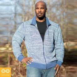 Vendor-unknown Tops UNION SQUARE Zippered 100% Organic Hemp Knit Sweater (Unisex)