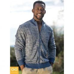 Vendor-unknown Tops UNION SQUARE Zippered 100% Organic Hemp Knit Sweater (Unisex)