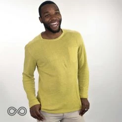 Vendor-unknown CAMBRIDGE Long-Sleeved Hemp Knit Shirt Men