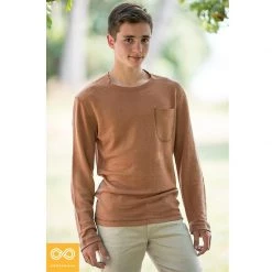 Vendor-unknown CAMBRIDGE Long-Sleeved Hemp Knit Shirt Men
