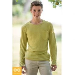 Vendor-unknown CAMBRIDGE Long-Sleeved Hemp Knit Shirt Men