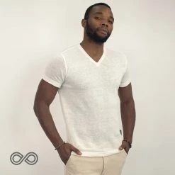 Vendor-unknown TIVOLI V-Neck Slim-Fit 100% Hemp T-Shirt T-Shirts