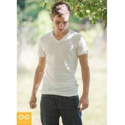 Vendor-unknown TIVOLI V-Neck Slim-Fit 100% Hemp T-Shirt T-Shirts