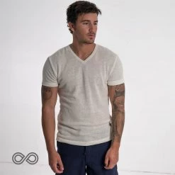 Vendor-unknown TIVOLI V-Neck Slim-Fit 100% Hemp T-Shirt T-Shirts