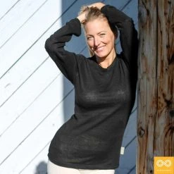 Vendor-unknown STRAVINSKY 100% Organic Linen Long-sleeve Knit Shirt (Unisex)